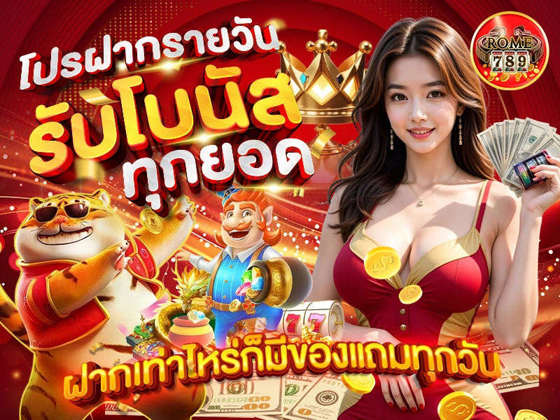 โปรฝากรายวัน รับโบนัสทุกยอด ฝากเท่าไหร่ก็มีของแถมทุกวัน